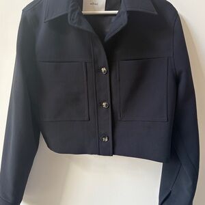 Aritzia Wilfred Little Cropped Jacket - crepette Dark Night Navy